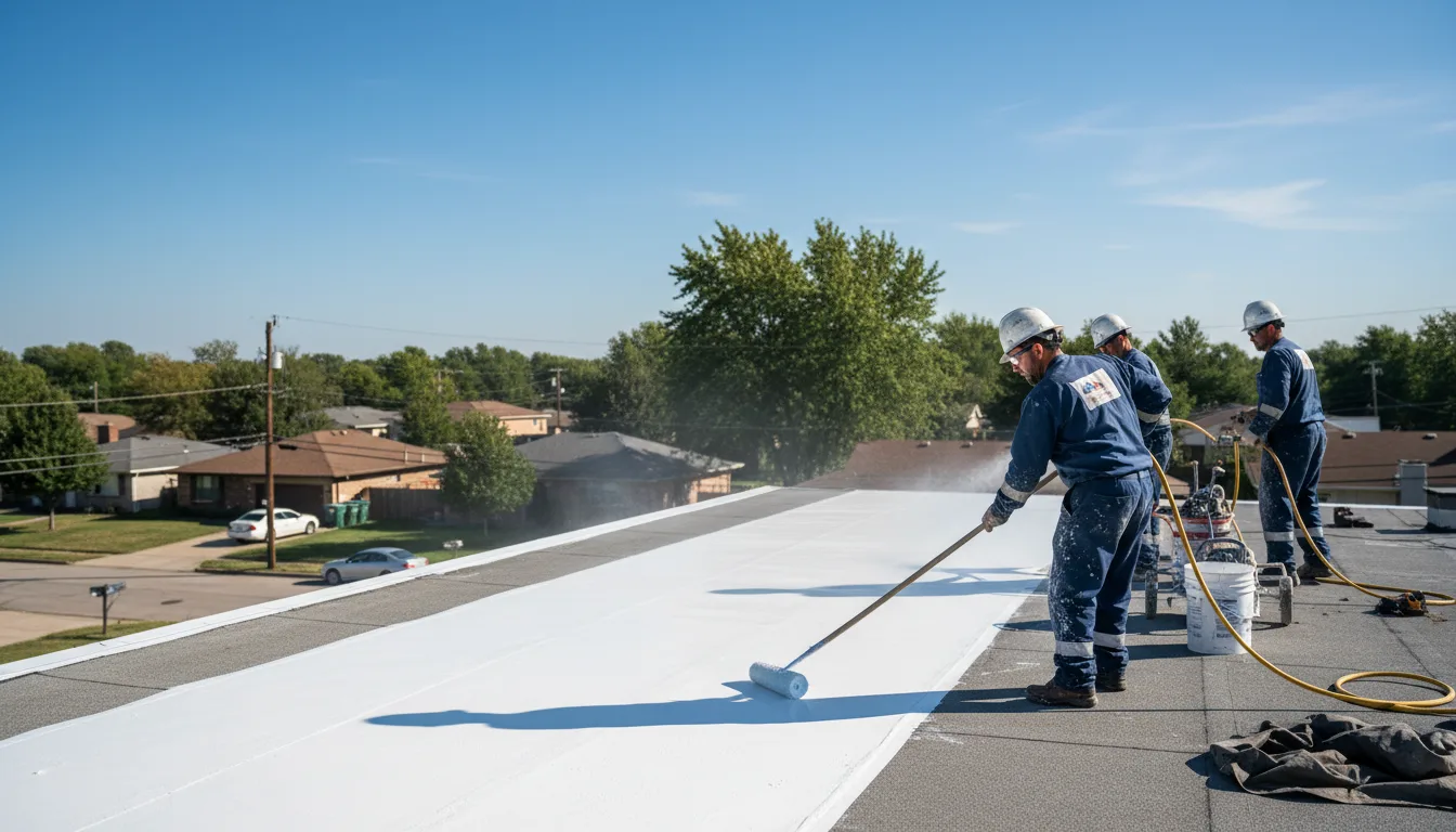 Commercial roof coating in Creekside, PA near me
